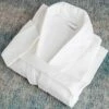 Hotel Bathrobes - Mtre Langley - Waffle Weave - 100% Pure Cotton - White