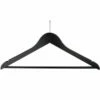 Hotel Wooden Security Coat Hanger - Corby Chelsea Security Stem - Trouser Bar - Black - Case Of 100